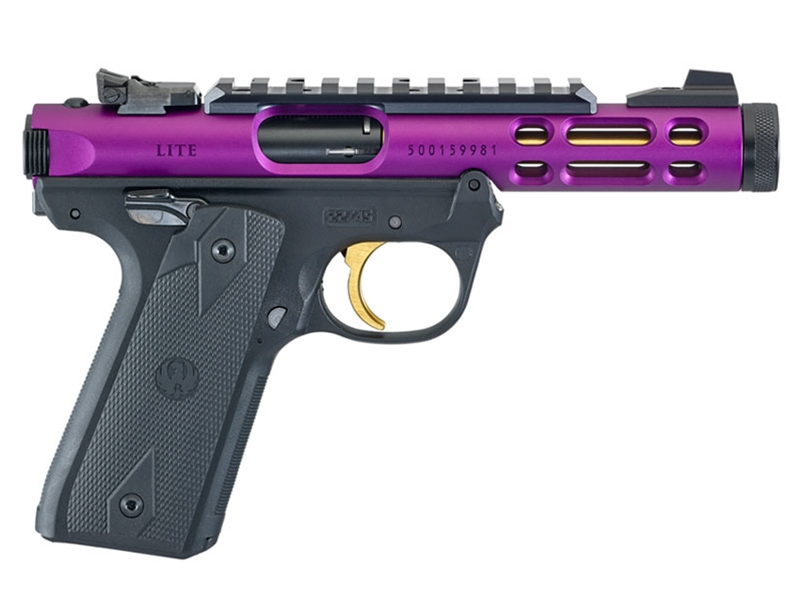 Ruger Mark IV 22/45 Lite 4.4' .22LR Purple/Gold TB