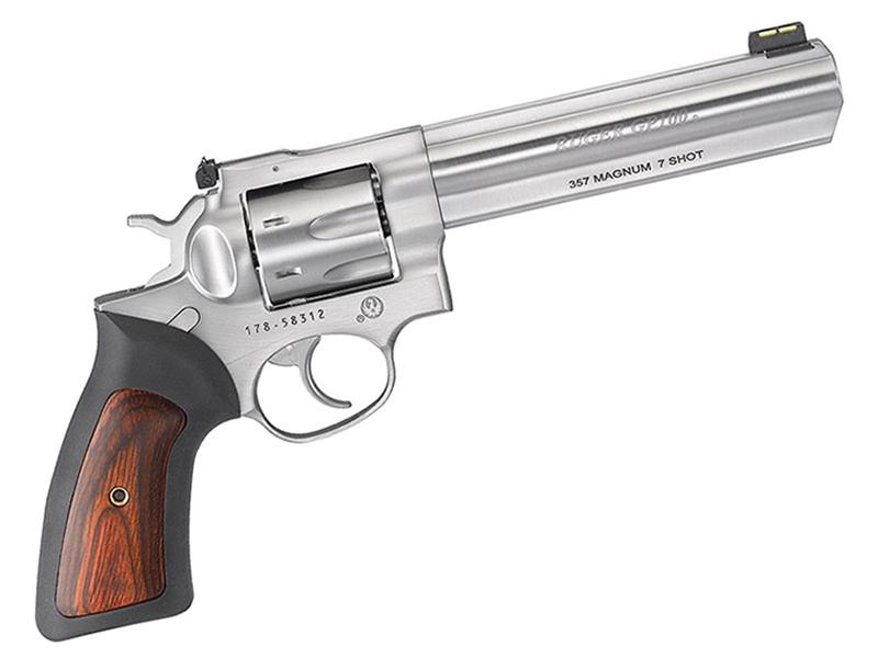Ruger GP100 .357 Mag 6' Hardwood/SS 7rd Revolver