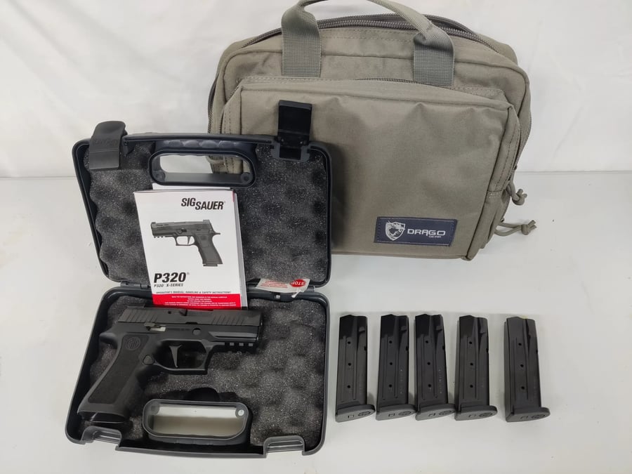 SIG Sauer P320 X-compact Optic Ready W/5 Mags, Drago Range Bag