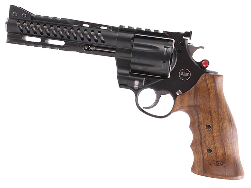 Nighthawk Korth NXS .357MAG 6' 8rd Black DLC/Walnut w/ 9mm Cylinder