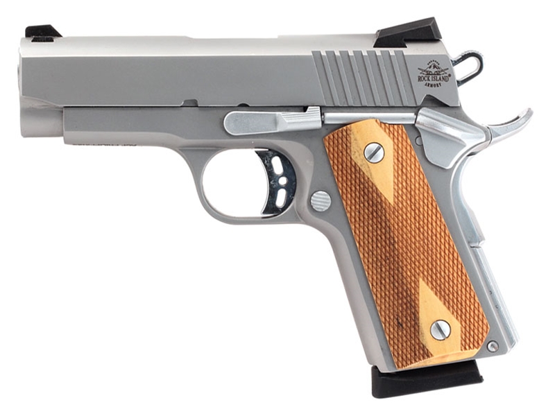 Rock Island Armory 1911 ECS .45ACP 3.6' 7rd Pistol, Stainless