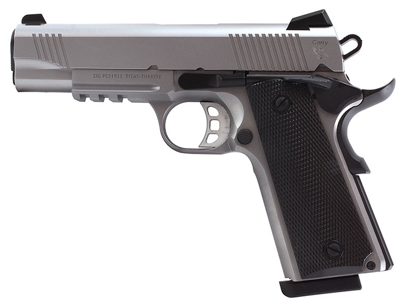 SDS/Tisas 1911CSS45R Railed Stainless Steel 4.25' .45ACP Pistol
