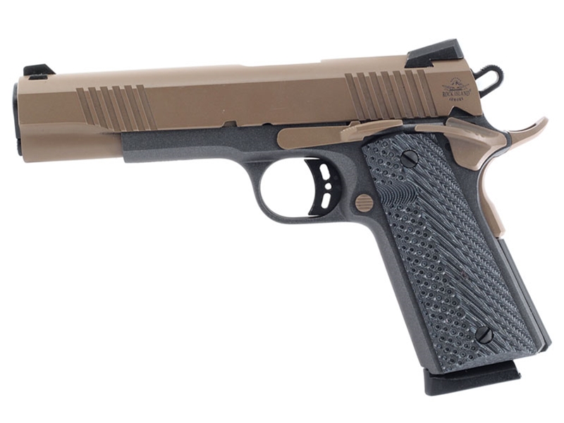 Rock Island Armory 1911 EFS .45ACP 5' 8rd Pistol, Cerakote Cobalt Grey/FDE